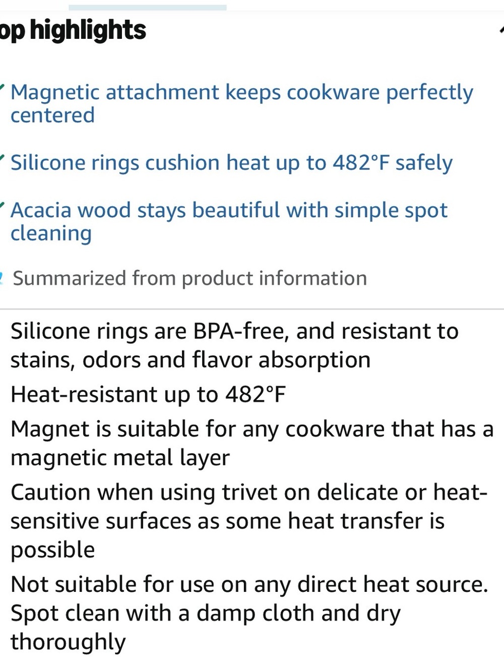 Le Creuset Heart-Shaped Wooden Magnetic Trivet | pink silicon rings | NEW - Picture 2 of 7